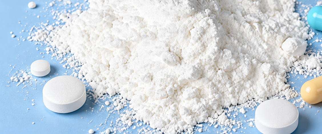 Silicified Microcrystalline Cellulose dạng bột trắng mịn cùng viên nén